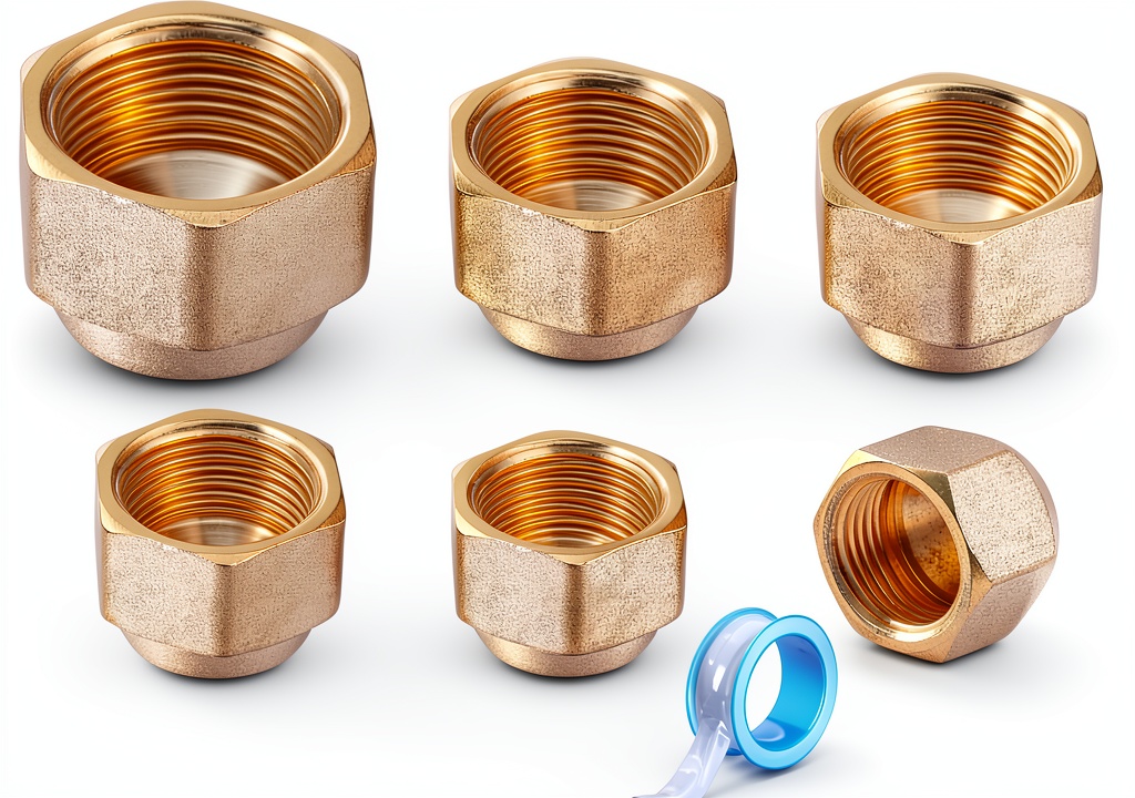 Vrizminfly brass flare fittings set with six sizes and Teflon tape