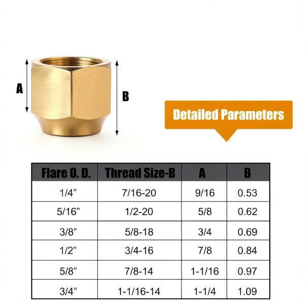 Gisafai Brass Flared Tube Fittings Caps Industrial Use-1