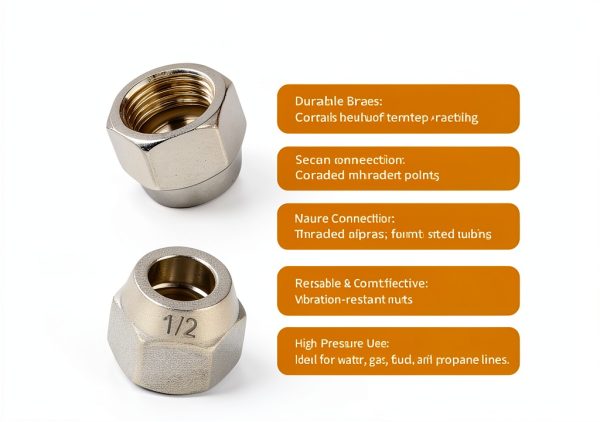 Brass Flare Nut SAE Fittings Industrial Plumbing HVAC-6