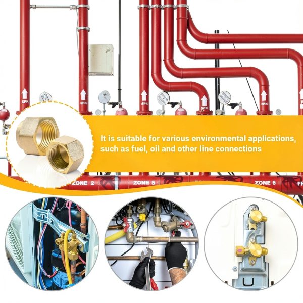 Vrizminfly Brass Flare Fittings 6 Sizes Industrial HVAC-4