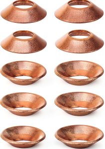 PATIKIL Copper Flare Gasket 15 Pack 14 Inch Tube Fitting-0
