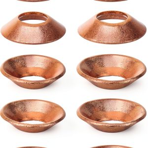 PATIKIL Copper Flare Gasket 15 Pack 14 Inch Tube Fitting-0