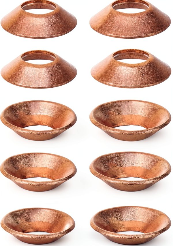 PATIKIL Copper Flare Gasket 15 Pack 14 Inch Tube Fitting-0