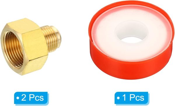 Brass Flare Tube Fitting PATIKIL 1/2 to 5/8 SAE-2