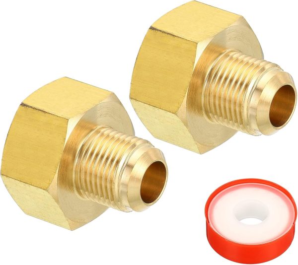 Brass Flare Tube Fitting PATIKIL 1/2 to 5/8 SAE-0
