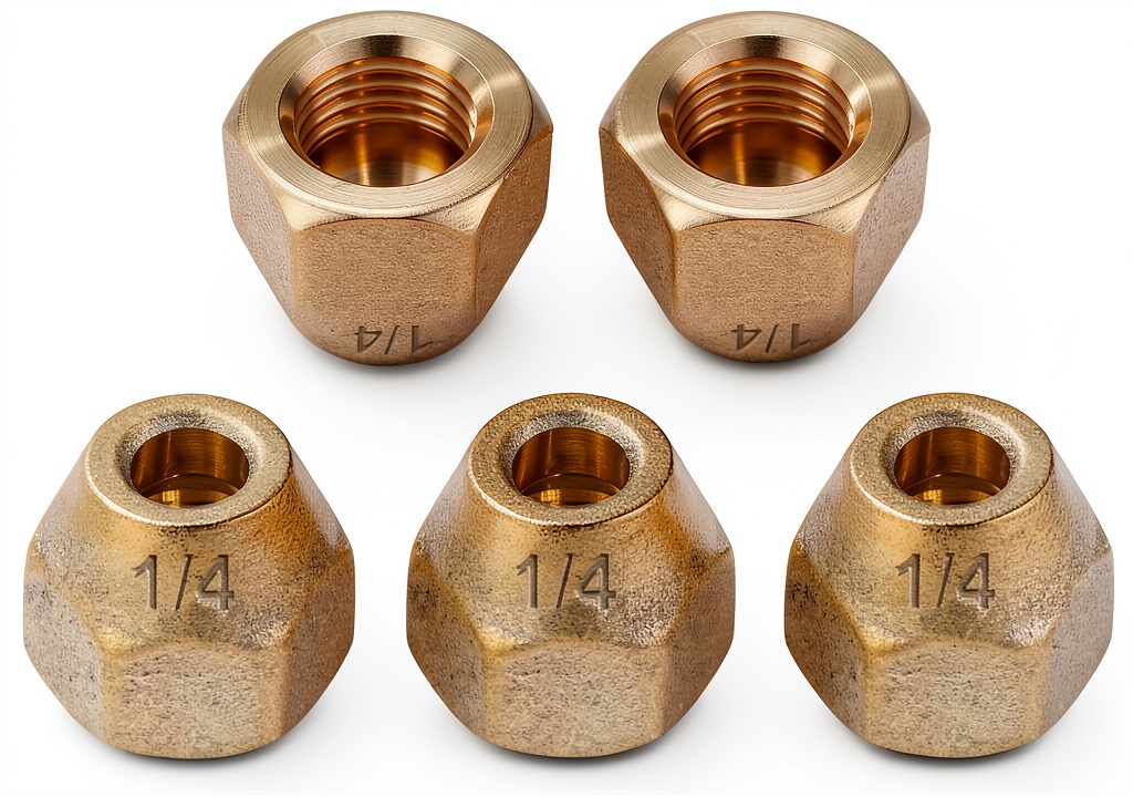 A.I.FORCE brass flare nut with detailed thread and flare design