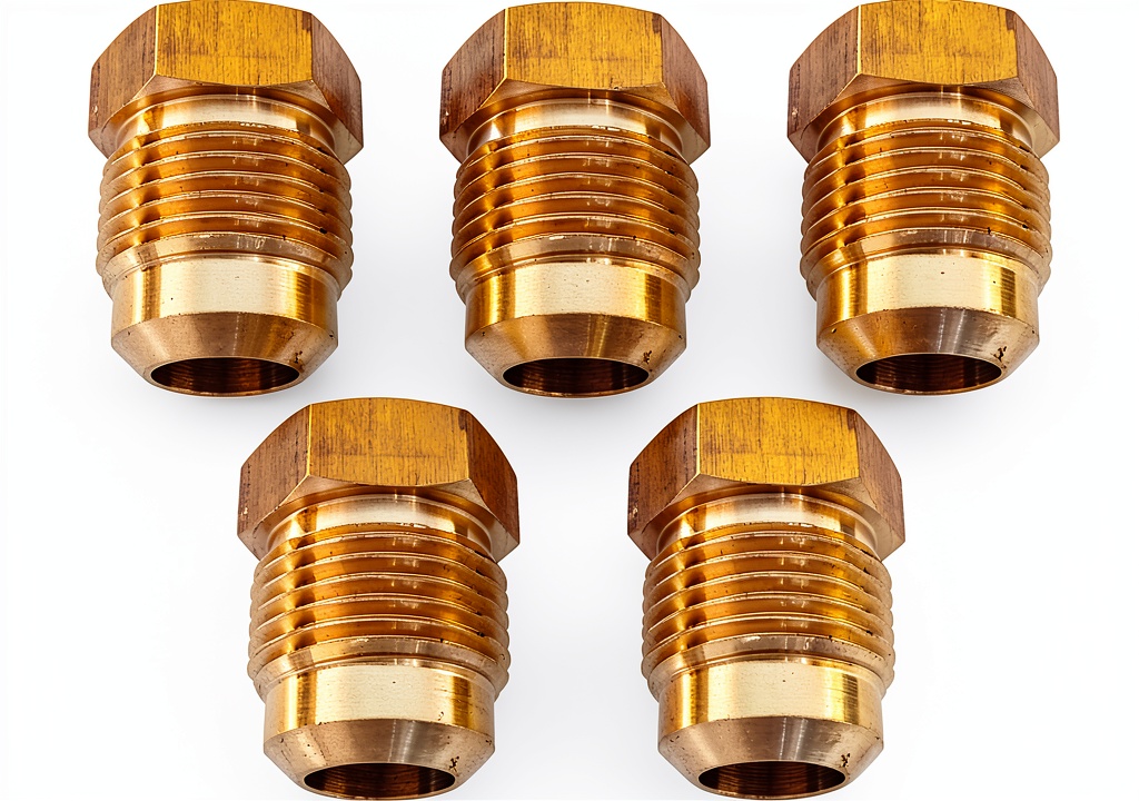 TL TOOLEGIN brass flare fittings installed in a hydraulic system
