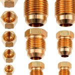 Brass Flare Tube Fitting MorningRo 45deg Gold-0