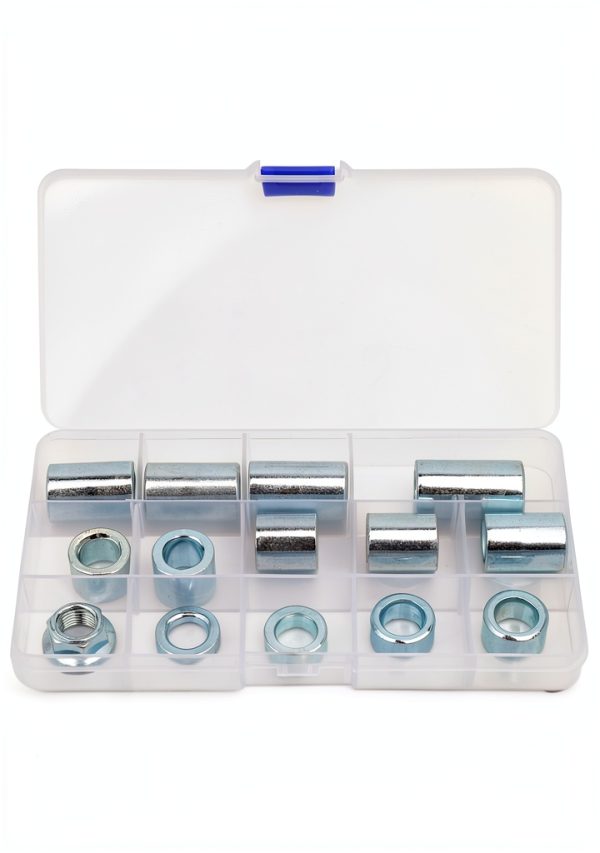 M12 Steel Spacer Sleeve Bushings by Minho – 13pcs, 1/2" ID x 3/4" OD-1