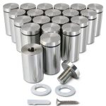Standoff Screws 20-Pack 1in x 1in Silver Stainless Steel by LuckIn-0