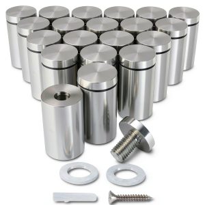 Standoff Screws 20-Pack 1in x 1in Silver Stainless Steel by LuckIn-0